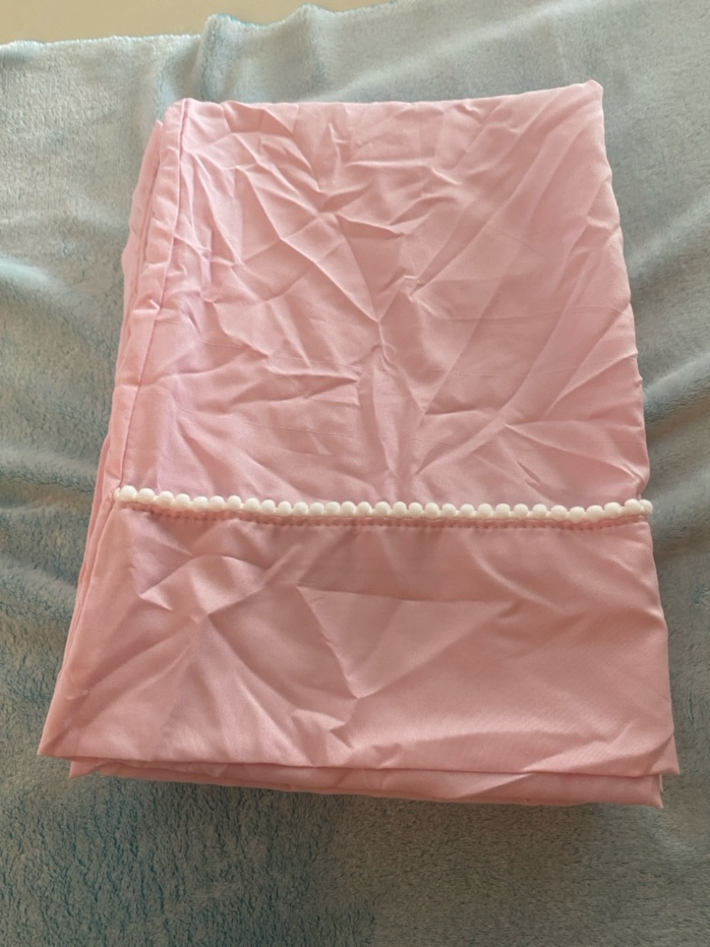 Madeline Pink Sheet Set with White Scallop Trim - Twin (5 piece set)